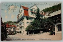 6390 Engelberg 1915 Foto AK Hotel Pension Müller und Hoheneck