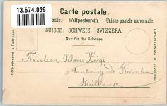 4800 Zofingen 1899 Lithographie Postamt Rathaus Kirche