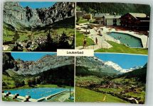 3954 Leukerbad Loèche-les-Bains 1978 Foto AK Schwimmbad Balmhorn