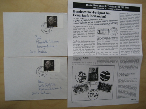 Bundeswehr Feldpost 2 Belege UNTAC Kambotsche