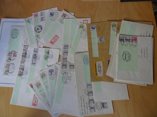 Bund Burgen + Schlösser 34 Rollenenden auf Brief