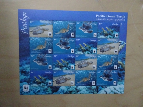 Penrhyn Michel 761/64 Kleinbogen Schildkröten