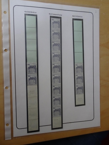 Bund Michel 913 Rollenanfang + Rollenende postfrisch