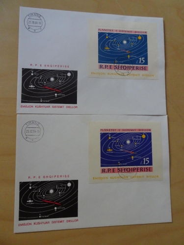 Albanien Block 27+28 FDC Weltraum