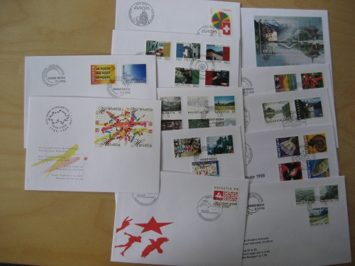 Schweiz Jahr 1997 fast kompletter Jahrgang FDC