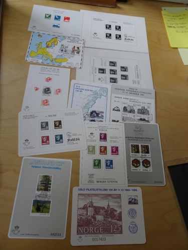 Norwegen 12 verschiedne Buntdrucke zu Ausstellungen