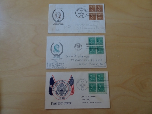 USA aus 410/441 7 Viererblock FDC