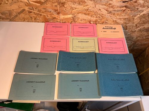 12 Auswahlhefte leer u.a. 6 Lindner