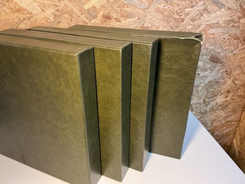 4 Lindner Binder Elegant mit Schuber olivgrün 18 Ring