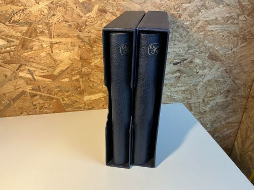 2 Kabe Klemmbinder Atlas blau mit Schuber