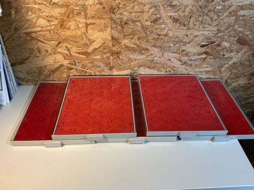 5 Lindner Münzboxen für 48 Münzen