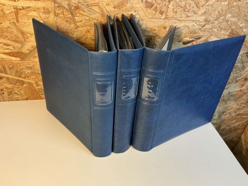 3 Lindner ETB Alben blau mit Hüllen