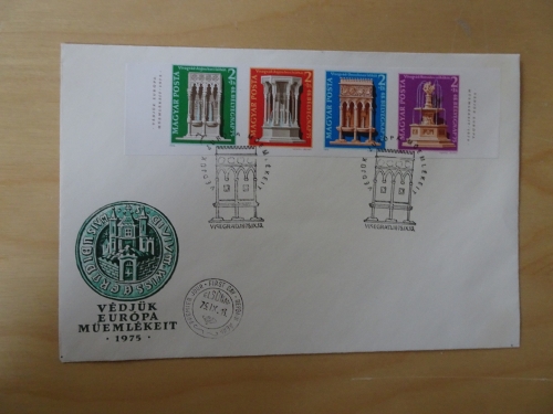 Ungarn 3060/63 Denkmalschutz geschnitten FDC