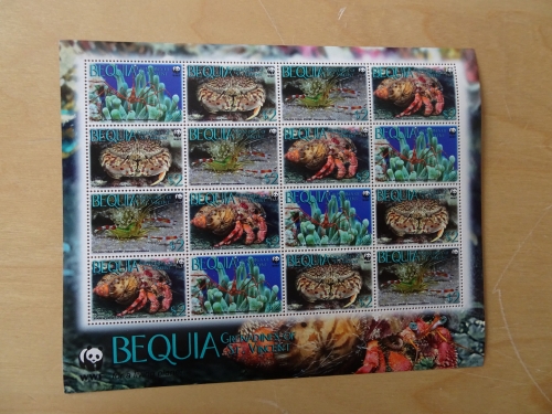 St. Vincent Bequia Michel 647/50 Kleinbogen postfrisch Meerestiere