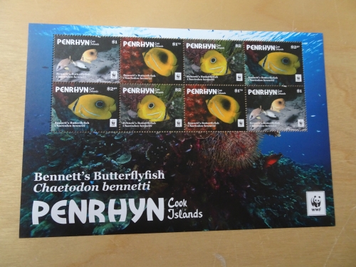 Penrhyn Michel 829/32 WWF Fische KB postfrisch