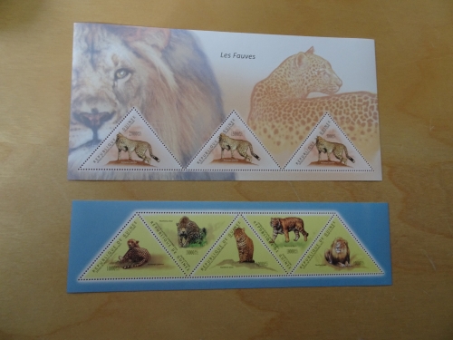 Guinea Michel 8681/85 + Block 1998 Wildkatzen postfrisch