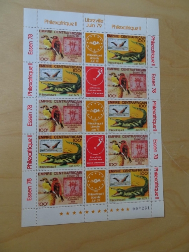 Zent. Republik Michel 576/77 KB Tiere postfrisch