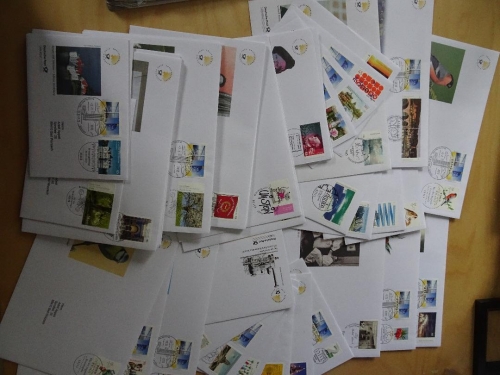 Bund Jahrgang 2013 echt gelaufene FDC Deutsche Post