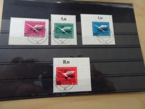 Bund Michel 205-208 Briefstücke zum teil Eckrand