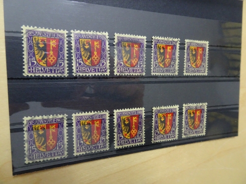 Schweiz Michel 144 10 Stück Pro Juventute 1918