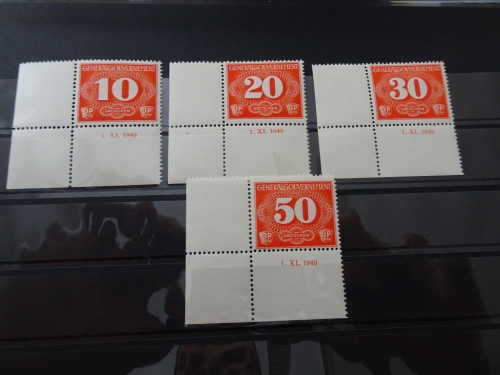 Generalgovernment Z1-4 postfrisch mit Druckdatum