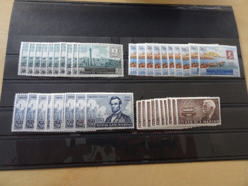 San Marino 4 Flugpostwerte aus 1959 je 10 Stück postfrisch