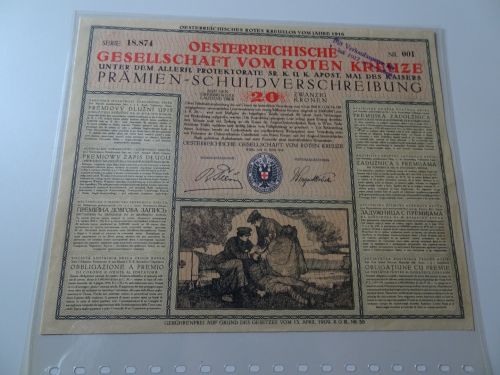 Österreichisches Rotes Kreuz Los 1916