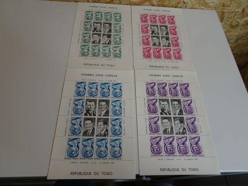 Togo Michel 335-338 Kleinbogen Weltraum u.a. Gagarin postfrisch
