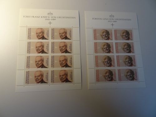 Liechtenstein Michel 989/90 postfrisch KB Fürst + Fürstin