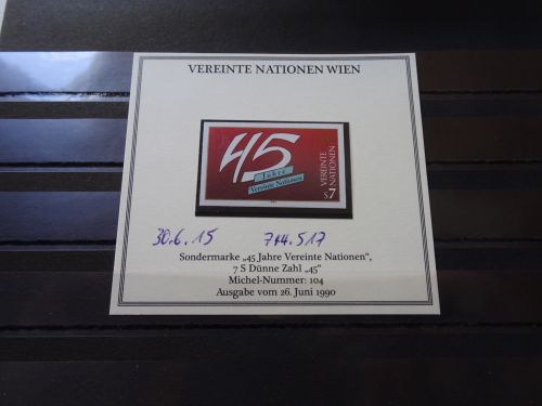 UNO Wien Michel 104U ungezähnt postfrisch