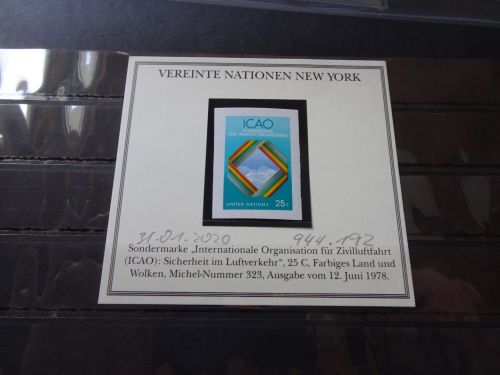 UNO New York Michel 323U ungezähnt postfrisch