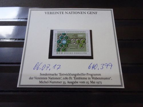 UNO Genf Michel 33U ungezähnt postfrisch