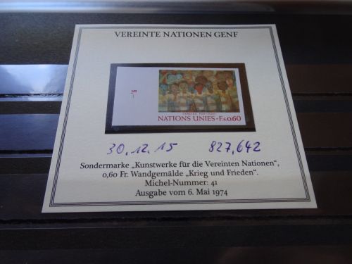 UNO Genf Michel 41U ungezähnt postfrisch