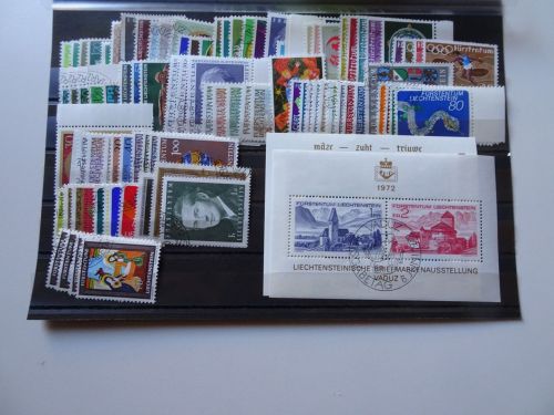 Liechtenstein Jahrgang 1970-74 komplett gestempelt
