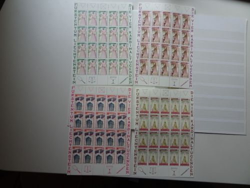 Liechtenstein Michel 871-874 Kleinbogen postfrisch