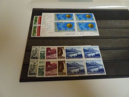 Schweiz Michel 597-601 + 593-596 Viererblocks postfrisch Pro Patria