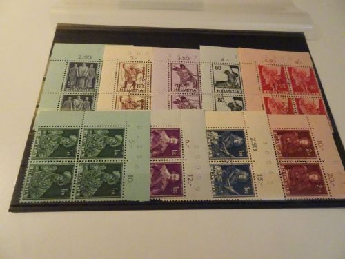 Schweiz Michel 377-385 Viererblock gestempelt