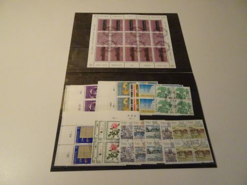 Schweiz Jahrgang 1982 gestempelt Viererblocks komplett