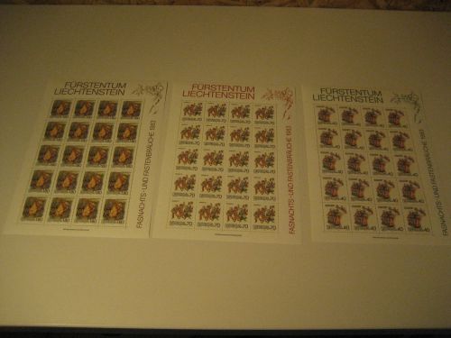 Liechtenstein Michel 818/820 Kleinbogen postfrisch Fastnacht