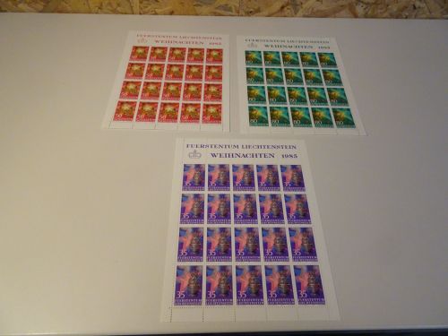 Liechtenstein Michel 884/886 Kleinbogen postfrisch Weihnachten