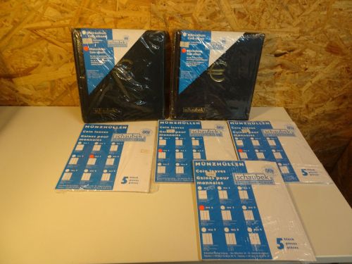 2 Schaubek Münzalben + 3 Packungem MZ4 Münzhüllen
