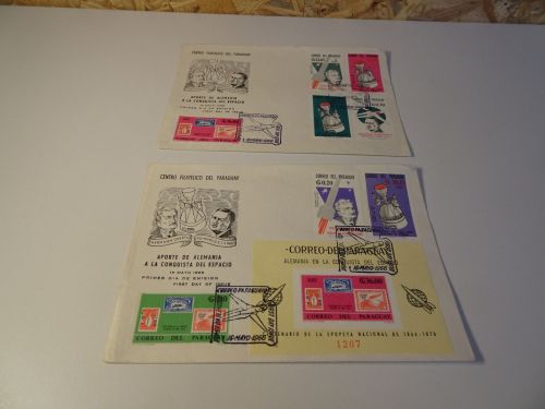 Paraguay Michel 1567-1574 + Block 84 FDC Weltraum