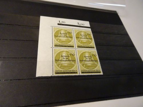 Berlin Michel 155 Viererblock Ecke links oben postfrisch