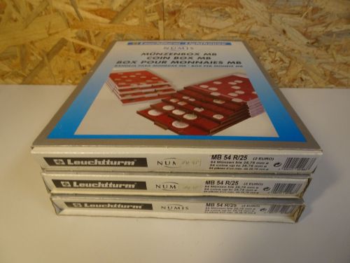 Leuchtturm Münzbox MB54 R/25 (für 2€ Münzen) 3 Stück
