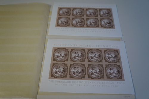 Liechtenstein Michel 1555/56 Fürstliche Schätze Braundruck-Kleinbogen