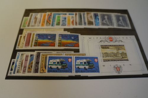 Österreich Jahrgang 1981 postfrisch waagrechte Paare