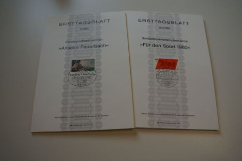 Bund ETB Ersttagsblätter Jahrgang 1980 komplett