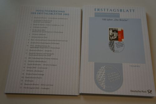 Bund ETB Ersttagsblätter Jahrgang 2005 komplett