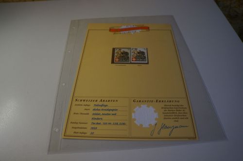 Schweiz Soldatenmarke Ter. Bat 150 Nr. 258,258c, dickes Kreidepapier