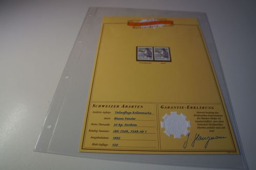 Schweiz Michel 1343 SbK 738 R Ab1, Abart blaues Fenster